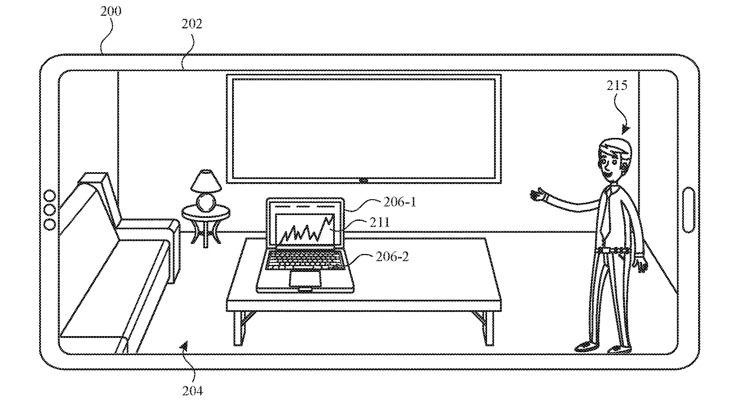 Detail from the patent showing an Apple Store Personal Shopper demonstrating in your home