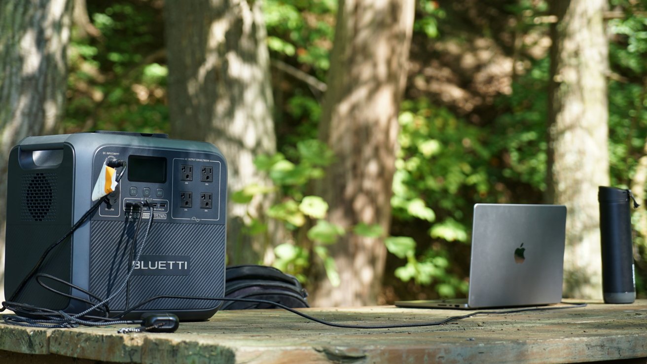 Keep work going with a solar-charged portable battery